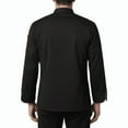 thumbnail image 4 of Men’s 3/4 Sleeve Black Chef Coat with Black Piping, Double-Breasted Kitchen Uniform Jacket, Size [XS–6XL], 4 of 6