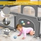 thumbnail image 2 of Corralito para Bebé, Juego de Parque Infantil, con 50 Bolas Oceánicas, Aro de Baloncesto, Anillos de Tracción, Bolsa de Almacenamiento, Seguro, Suave y Transpirable Parque de Juegos Grande, 2 of 7