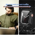 thumbnail image 2 of 2 Pack Apple Watch Case Screen Protector 41mm Cases for Apple Watch Series 7, Case with Hard PC Tempered Glass Cover Full Protective Bumper for iWatch(41, Black+Transparent), 2 of 5