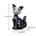 thumbnail image 5 of Dserhfy Halloween Ornament Skeleton Cat Dog Shape Resin Statue Indoor Outdoor Cat Sculpture Haunted House Desktop Decor, 5 of 7