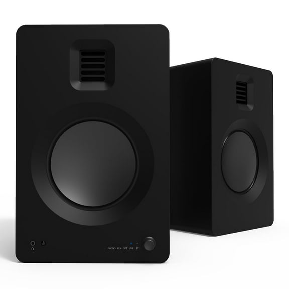 Kanto TUK Premium Powered Bookshelf Speakers with Bluetooth - Pair (Matte Black)