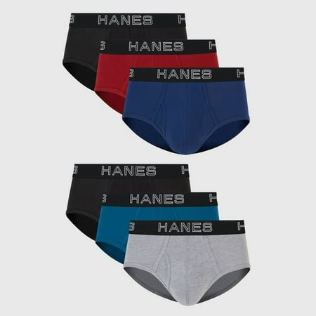 Hanes Premium Men s Stretch Classic Briefs 6pk - Blue/Black/Red  Medium