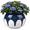Navy Blue, variant on EFISPSS 8" Self-Watering Ceramic Planter for African Violets - Green Gradient | Stylish Home Decor