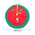 thumbnail image 2 of Hibiscsu Christmas Decoration 90cm Christmas Tree Skirt Christmas Tree Decoration Ornaments Red Santa Claus Apron, 2 of 3