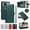 Darkgreen, variant on For Google Pixel 8 Wallet Case with Zipper Card Slots,RFID Blocking Large Capacity Elegant PU Leather Magnetic Flip Case Crossbody Strap+Hand Lanyard for Travel / Daily Carrying,Red