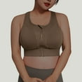 thumbnail image 2 of Xfvqtps Front Closure Sports Bras for Women Large Size High Support Large Bust Supportive Sports Bra High Impact for Running Brown, 2 of 5