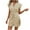 Khaki, variant on Lenpel Women's Plus Size Rompers Striped Cap Sleeve V Neck Button down Belted Wide Leg Jumpsuits Casual Overall Shorts with Pockets