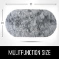 thumbnail image 5 of Arogan Fluffy Oval Rug for Bedroom Soft Tie Dye Area Rugs for Girls Room,2.6 x 5.3ft Tie-Dye Gray, 5 of 8