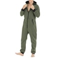 thumbnail image 1 of xiaxaixu Men's Hooded Jumpsuits Tracksuit Solid Color Drawstring Sweatshirts Rompers Full Zip Hoodies Overalls with Pockets, 1 of 9