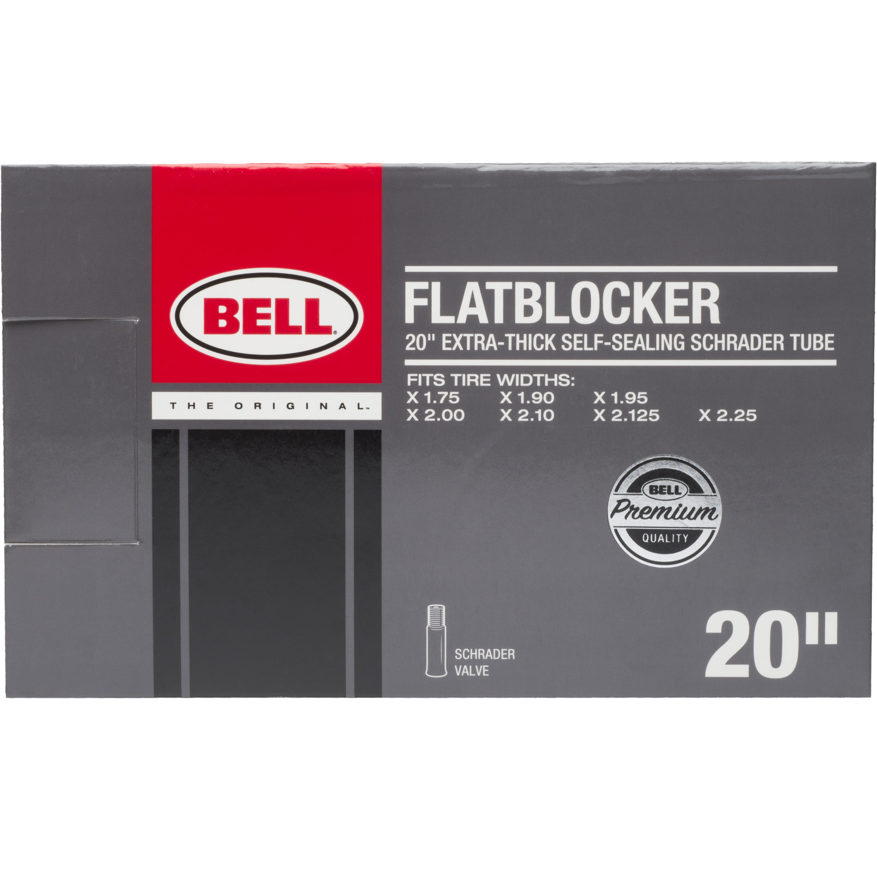 BELL Flatblocker 20" x 1.75-2.25 Self Seal Schrader Valve Bike Inner Tube 