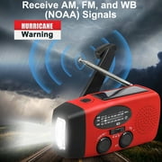 TSV Hand Crank Emergency Radio, Portable Radio Solar Powerd AM FM WB NOAA Weather Radio with SOS Alarm, Cell Phone Charge