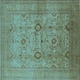 thumbnail image 1 of Ahgly Company Indoor Square Oriental Light Blue Industrial Area Rugs, 7' Square, 1 of 4