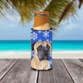 thumbnail image 3 of Carolines Treasures SC9385MUK Mastiff Winter Snowflakes Holiday Ultra Hugger for slim cans Slim Can multicolor, 3 of 6