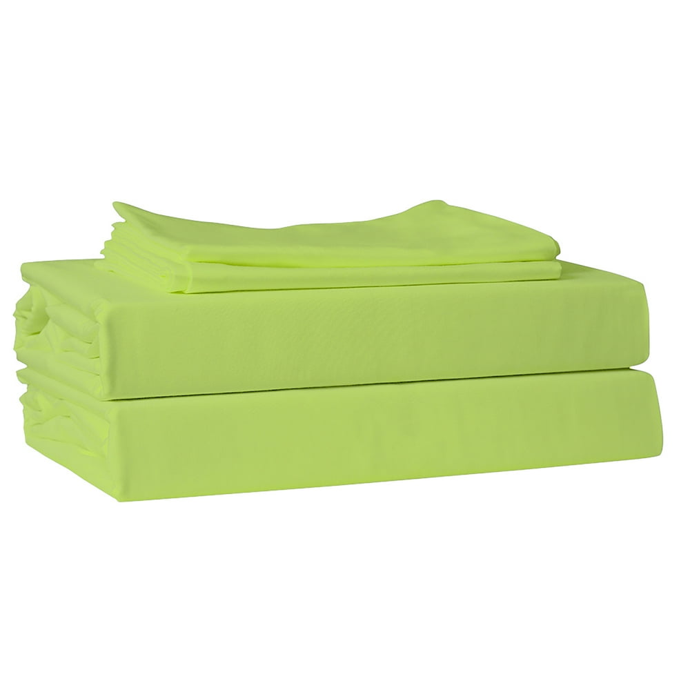 Just Linen Premium Ecotone , 100 Organic Cotton, Solid Green Glow