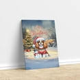 thumbnail image 3 of Merry Christmas Woofmas Xmas Noel Cavalier King Charles Spaniel Santa Snowman Vertical Matte Canvas Poster Dog Lover Gifts Wall Art Home Decor - 13016, 3 of 5