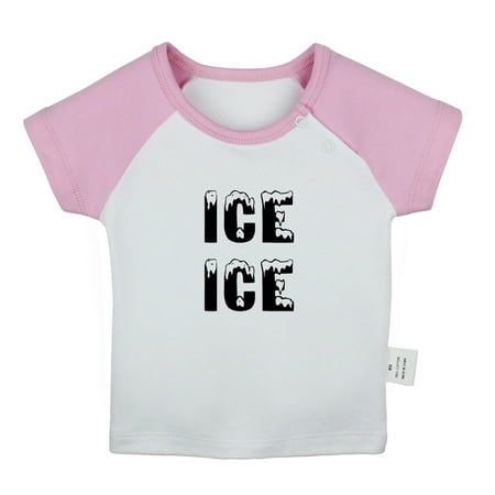 

Ice Ice Novelty T shirt For Baby Newborn Babies T-shirts Infant Tops 0-24M Kids Graphic Tees Clothing (Short Pink Raglan T-shirt 12-18 Months)