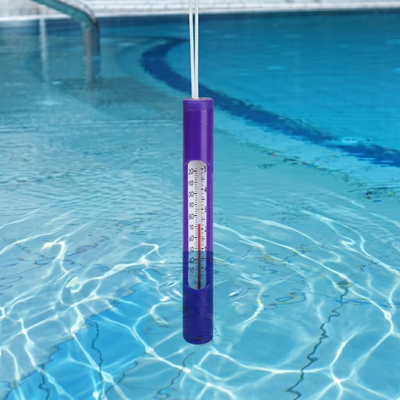 Northlight Round Swimming Pool Thermometer with White Cord 6.75" - Purple