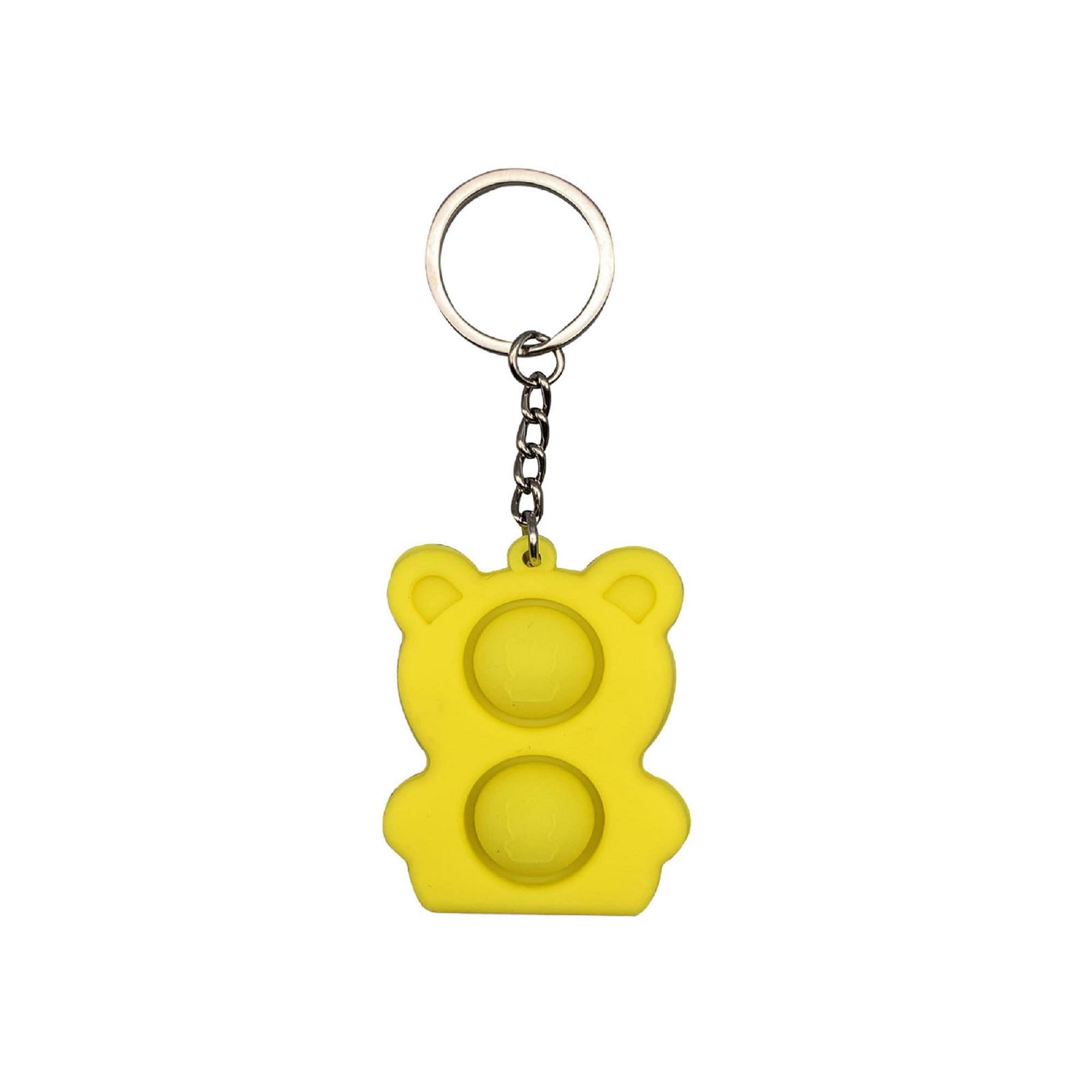 Popper Keychain for Stress Relief Autism Key Ring #SO7 Simple Dimple Fidget Toy 