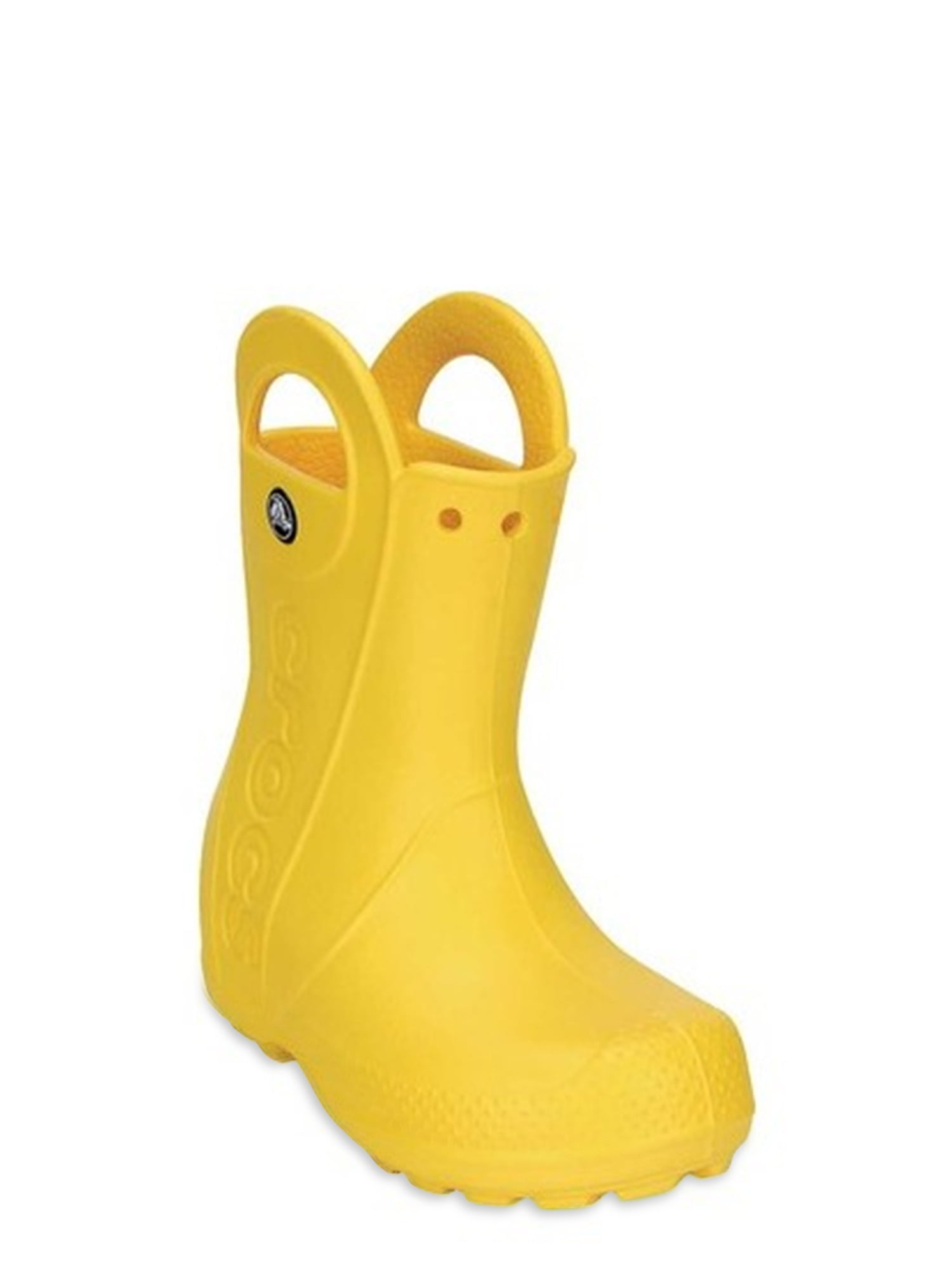 CROCS Handle It Kids Roomy Fit Yellow Rain Boot Size 9 NEW AUTHENTIC 