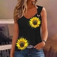 thumbnail image 2 of Fewfanhot Women's Clothing Summer Tank Tops Square Neck Sleeveless Buttons Casual Dressy Tunics Basic Business Work T Shirts Blouses, 2 of 5