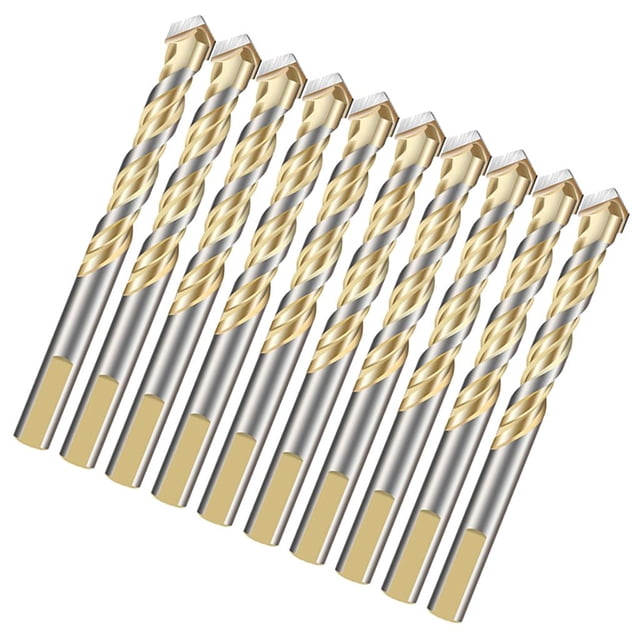 Paquete brocas giratorias HSS DYNWAVEMX Broca torcida para azulejo cerámico Dorado