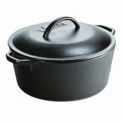 Lodge L8DOL3 - 5 Qt. Cast Iron Dutch Oven with Lid (Induction Ready - Ships Pre-seasoned - 11" Diam. x 6-3/4"H)