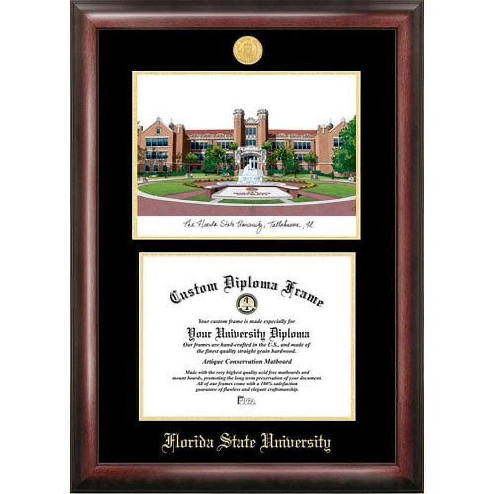 Old Dominion 11" x 14" Gold Embossed Diploma Frame with Campus Images Lithograph