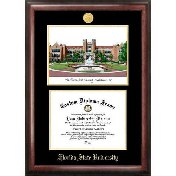 Campus Images Florida State University 11" x 14" Gold Embossed Diploma Frame with Campus Images Lithograph
