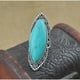 thumbnail image 4 of Oval Turquesa Bohemia Tibetano Étnico de de Plata Antigua jinwen Anillo Vintage, 4 of 7