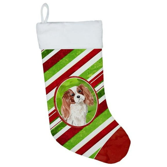 Christmas Snowflakes Blenheim Cavalier Spaniel Christmas Stocking
