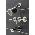 thumbnail image 3 of Kingston Brass KBX8136CKL Kaiser Three-Handle Tub and Shower Faucet, Polished Nickel, 3 of 5