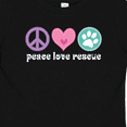 thumbnail image 4 of Inktastic Rescue Dogs Peace Love Rescue Pet Gift Girls Baby T-Shirt, 4 of 5
