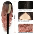 thumbnail image 4 of MORICA Cosplay Wig 26 Inch Ombre Pink Long Wavy Halloween Wig Natural Looking Cute Wigs for Daily Party, 4 of 6