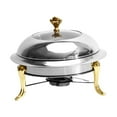 thumbnail image 2 of Stainless Steel Chafing Dish Food Warming Tray for Barbecue, Camping, Trips gold 18cm, 2 of 8