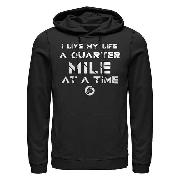 Men's Fast and Furious Live Quarter Mile  Pull Over Hoodie