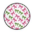 thumbnail image 2 of 36.2 Inch Round Floor Mat Pink Bows and Green Ribbons Carpet Decor Rug for Living Room Bedroom, 2 of 6