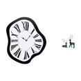 thumbnail image 1 of Reloj de pared acrílico fundido y conjunto de estatua de Relojes únicos y creativos con figuras de ciervos para la decoración del hogar, la ofic, 1 of 8