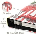thumbnail image 3 of FORMRS 3 Ring Photo Album 4"x6" Self Adhesive Large Capacity PU Leather Cover, Red Lobster, 3 of 8