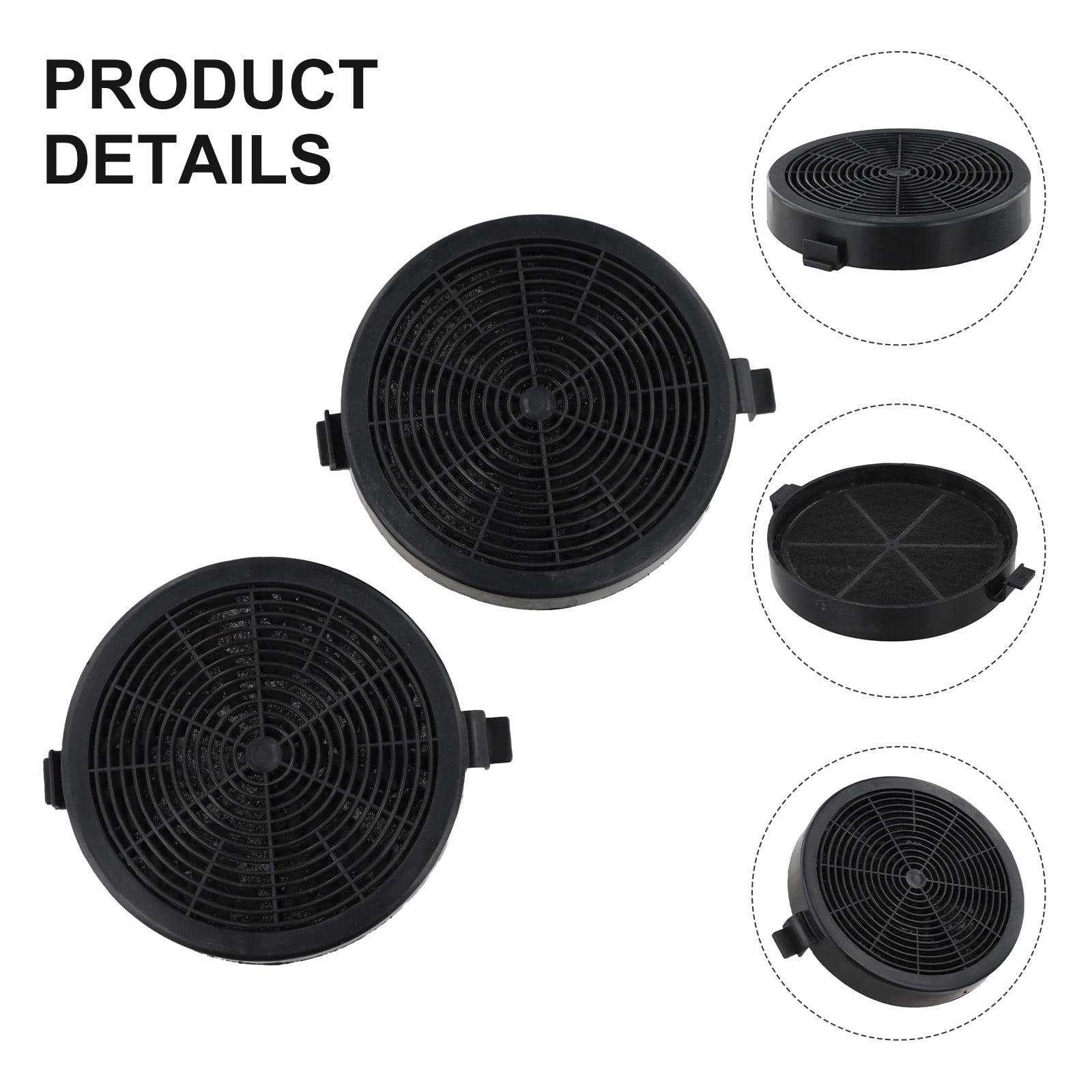 2PCS Filter Kitchen Use Range Hood Activated Carbon Filter 114*114*20MM