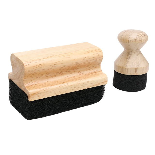 Applicateur de Cire à l'Huile, Rectangulaire et Rond 2 Pcs Applicateur de Cire pour Planche à Découper pour Blocs de Boucher