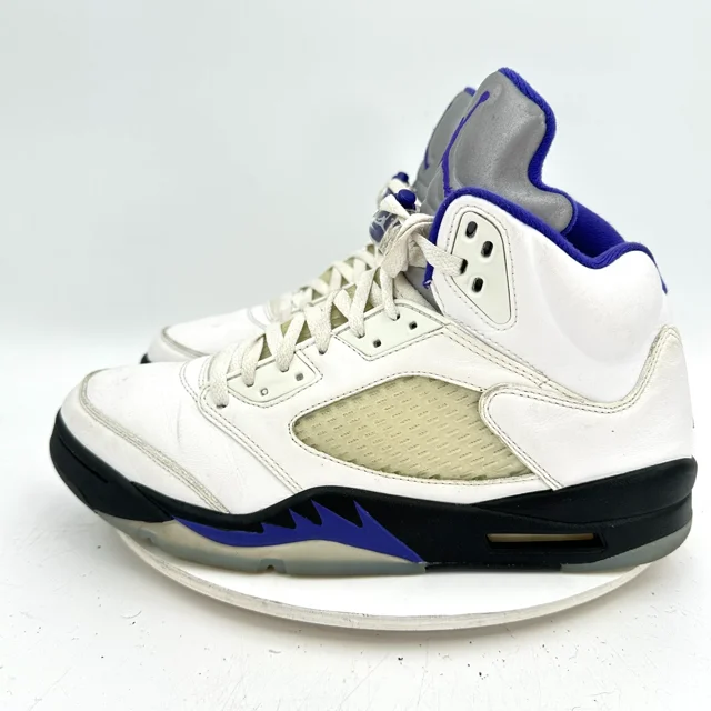 Ni - ke Ni - ke Air Jordan 5 Men Size 12 DD0587-141 Dark Concord White Black Purple Shoes
