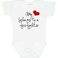 thumbnail image 3 of Inktastic My Heart Belongs Firefighter Girls Baby Bodysuit, 3 of 5