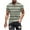 Army Green, variant on cocolona Mens Summer Short Sleeve Tops Crew Neck Pullover T-shirts Fashion Casual Striped Print Tees Blouse