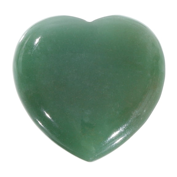 Uxcell Natural Heart Shaped Crystal Stone, 1.6 Inch Mini Polished Love Gemstone Crystal, Pocket Rock Engraved Worry Stones for Women Gifts Meditation, Green Aventurine