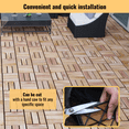 thumbnail image 4 of 30 PCS Interlocking Deck Tiles, 12" x 12" A-cacia Wood Floor Tiles, Waterproof Outdoor Flooring for All Weather Use - Patio, Backyard, Poolside (Yellow), 4 of 9