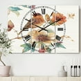 thumbnail image 2 of Designart 'Farmhouse Bird on Flower Branch' Farmhouse Wall Clock, 2 of 4