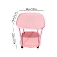thumbnail image 3 of Narrow Rolling Mobile Side Table with Wheels, Slim Storage Cart for Bedroom Living Room Couch Bedside, 3 of 6
