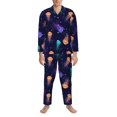 thumbnail image 3 of Balery Sea Jellyfish Pijama para Hombre de Dos Piezas con Manga Larga, Conjunto de Dormir y Descanso Suave con Bolsillos-XX-Large, 3 of 7