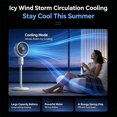 thumbnail image 6 of HBNL Smart Standing Fan with Remote, 28.7 inch Oscillating Floor Fan, Rechargeable Battery LED Display Timer Fan, Quiet Portable Pedestal Fan for Bedroom Home Office, 6 of 6