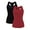 Black/Red, variant on ANFERRY Women Tank Top with Shelf Bra Cotton Camisole Undershirt Pack of 2